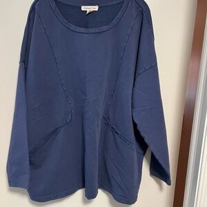 Coldwater Creek Crew Neck Sweatshirt with Front Pockets